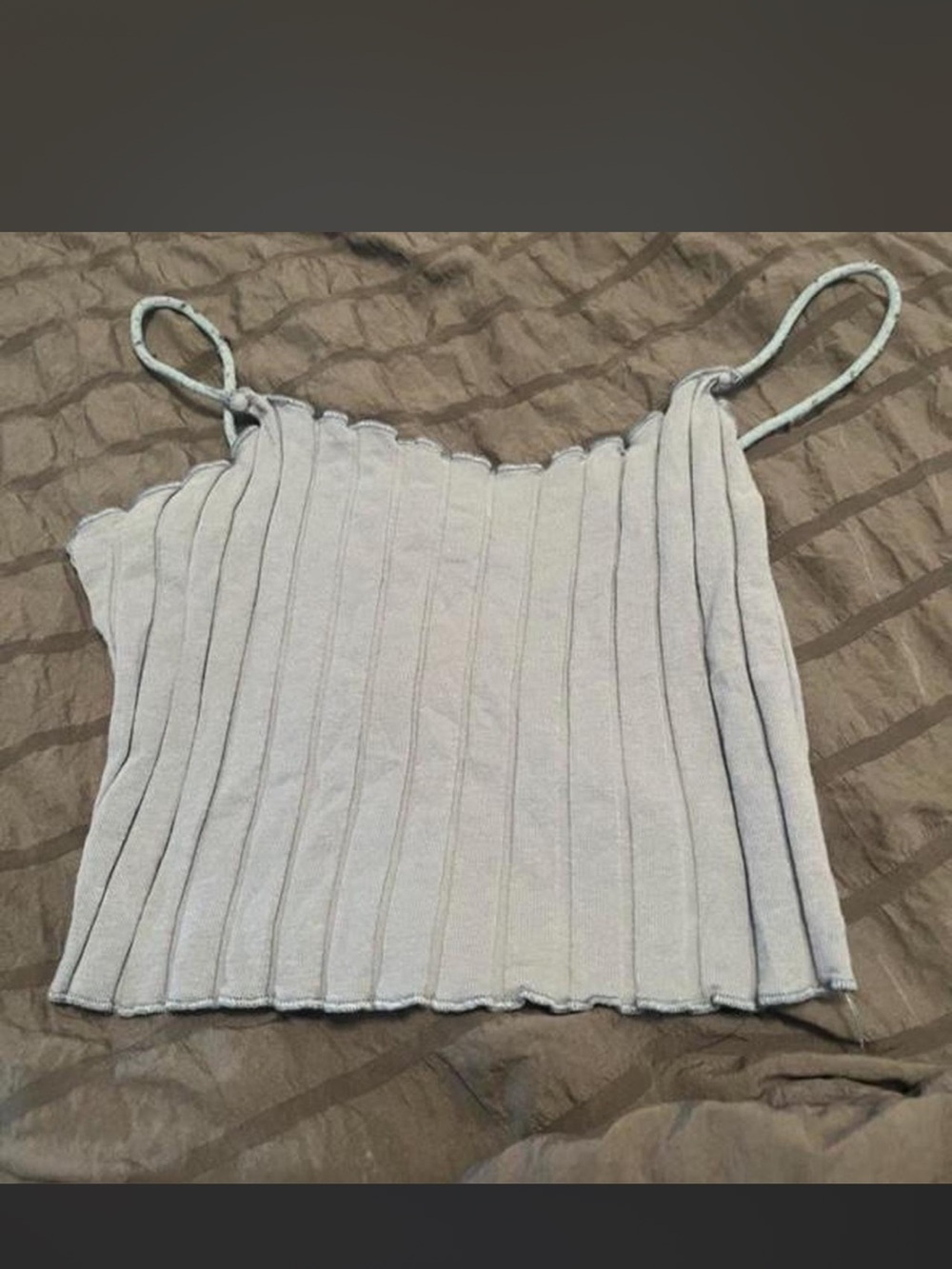 SHEIN Light Blue Ribbed Spaghetti Strap Camisole